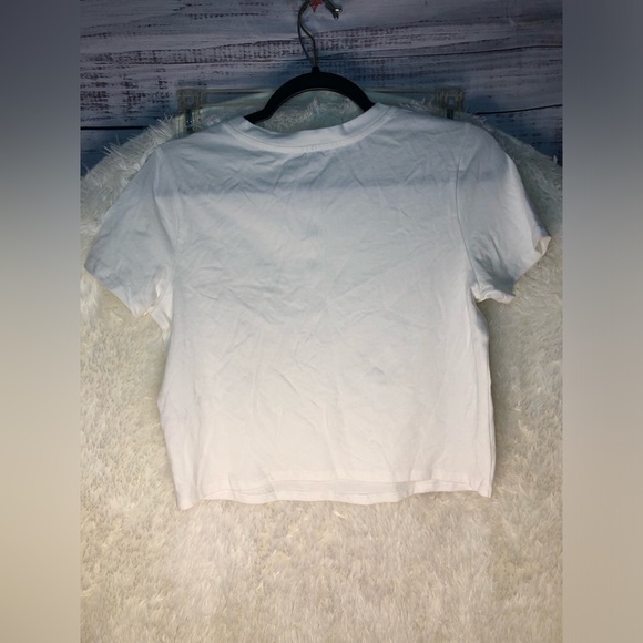VENUS White Embellished Crop Top Tee XS - Picture 8 of 9
